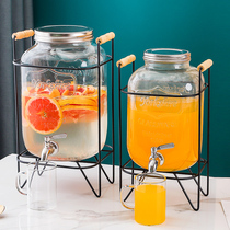 玻璃果汁桶带龙头商用西餐酒店自助饮料桶橙汁鼎冷饮大容量饮料机