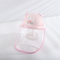 婴儿0岁一1岁3月防护飞沫宝宝帽子儿童拉链款防疫面罩初生bb幼儿