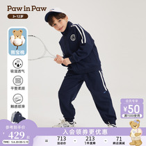 【熊宝棉】PawinPaw卡通小熊童装24年春季新款男童卫衣套装2件套
