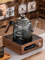 玻璃煮茶壶新款款围炉胡桃木电陶炉煮茶器烧水壶泡茶专用养生茶壶