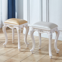 欧式美式梳妆台凳子化妆凳软包小方凳家用椅美甲凳45厘米高餐桌凳