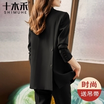 黑色小西装外套女秋冬季2024新款高级感上衣今年流行职业西服套装