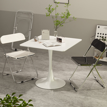 方形茶几客厅家用小户型简易小桌子阳台茶桌椅组合现代简约方桌