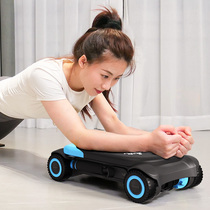 2024新款自动回弹健腹轮平板支撑卷腹轮多功能健身板减肥运动器材