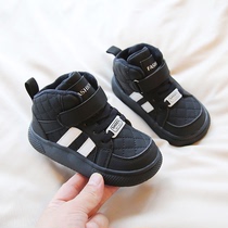 宝宝冬季鞋加绒0一1-3岁保暖棉鞋男婴儿学步鞋女软底秋冬运动板鞋