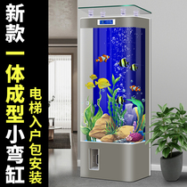 2024新款智能热弯一体成型玻璃鱼缸客厅中型金鱼缸家用生态水族箱
