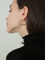 时尚耳环新款简约气质显瘦圆脸2024法式欧美几何耳环 耳钉耳饰 年