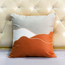 GZ6M科技布抱枕套新中式客厅皮沙发靠垫刺绣45x45靠枕套不含芯ins