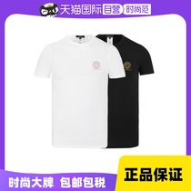 【自营】Versace/范思哲简约男士短袖圆领小logo两件装休闲T恤衫