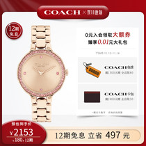 COACH/蔻驰CHELSEA系列女士时尚无数字表盘钢带石英机芯欧美腕表