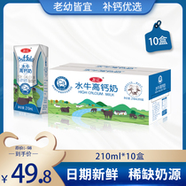 左江水牛高钙奶210ml*10盒成人儿童青少年学生补钙成长营养早餐奶