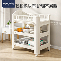 babyviva婴儿尿布台宝宝抚触护理台换尿布可移动新生儿洗浴婴儿床