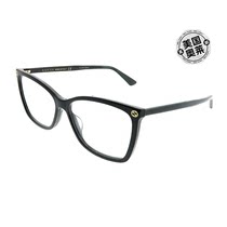 【99新未使用】Gucci GG 0025O 001 女士矩形眼镜 56 毫米 - 黑色