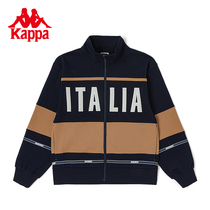Kappa卡帕outlets卫衣意大利针织开衫背靠背男女撞色运动休闲外套