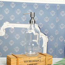 500ML洗手液玻璃空瓶子沐浴露包装瓶按压洗发水液体分装器 现货