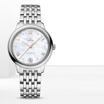 欧米茄碟飞系列手表女蝶飞三代2022年新款手表机械34mm钢皮带腕表