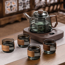 兴梵高硼硅玻璃新款煮茶器茶具煮茶壶家用电陶炉小型养生冲泡茶器