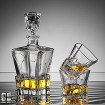欧式奢华水晶威士忌酒杯洋酒杯套装创意洋酒瓶带盖酒樽醒酒器酒具