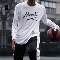 MOVALL投篮服长袖篮球训练服运动速干长袖t恤男美式球衣跑步宽松