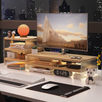 台式电脑增高架亚克力显示器支架办公室桌面收纳架子笔记本支撑架