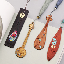 。红木制古典中国风书签套装礼盒儿童文创产品小礼品 木质故宫古