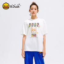 B.Duck运动速干T恤女2023新款短袖瑜伽服跑步健身专业透气显瘦t恤