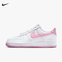 耐克运动鞋男鞋2024春季款AF1白粉色空军一号运动板鞋FJ4146-101