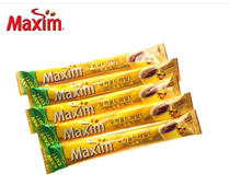 麦馨maxim摩卡咖啡韩国原装进口三合一速溶咖啡粉黄色礼盒10条装