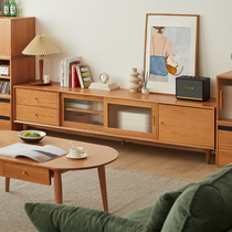 全实木电视柜茶几组合现代简约家用客厅小户型卧室电视机柜储物柜