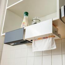 壁柜固定抽纸盒神器厨房纸巾架置物架倒置洗脸盒装橱柜门吊柜欧式