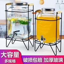 可乐桶容器泡酒玻璃瓶带龙头饮料桶柠檬果汁罐水果茶桶冰箱冷水桶