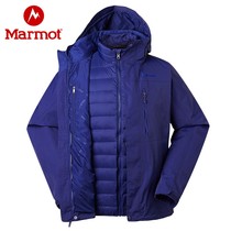 Marmot/土拨鼠防水保暖男士羽绒内胆旅行夹克三合一冲锋衣31470