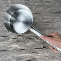 加厚不锈钢水勺平底厨房大号水瓢家用长柄水舀子可当汤锅奶锅用