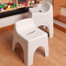 加厚塑料家用小凳子儿童矮凳靠背防滑浴室凳换鞋凳老人洗澡