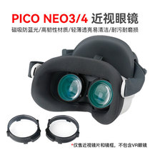 Hibloks用于PICO NEO 4近视镜散镜定制专用眼镜镜片PICO 3防蓝光磁吸镜框VR老化镜配件
