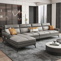 新款轻奢科技布沙发可拆洗简约客厅直排三人布艺网红乳胶沙发组合