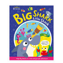 【预售】英文原版 寻找望远镜： 大小鲨鱼Seek And Find Spyglass: Big Shark Little Shark 英语儿童趣味互动纸板绘本进口书