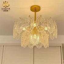 美式复古吊灯 法式宫廷风格意大利水晶玻璃轻奢卧室客厅餐厅灯具