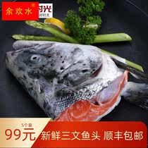 5个装三文鱼头新鲜超大鱼头冷冻海鲜营养丰富煲汤熬汤烧烤食材