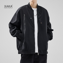 XAKA2024新款春秋飞行员夹克外套男女美式休闲棒球服工装外套百搭
