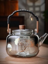 电陶炉煮茶器蒸煮一体提梁茶壶耐高温玻璃泡茶家用茶具烧水壶套装