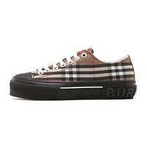 BURBERRY/博柏利男士logo标识格纹系带休闲板鞋潮流帆布鞋