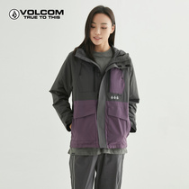 VOLCOM钻石户外硬壳滑雪服2024新款冬季男士冲锋衣款式外套登山服