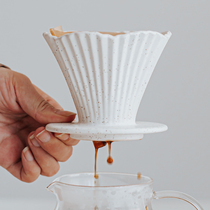 千宇折纸陶瓷咖啡滤杯V60手冲咖啡壶套装过滤器家用咖啡漏斗器具