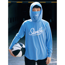 SLAMBLE新款连帽面罩长袖投篮服男女透气速干运动帽衫橄榄球上衣