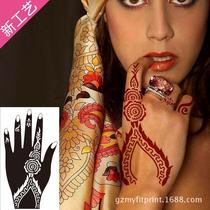 S101-132宜捷印度海娜纹身模板半纹身手绘模版果汁纹身贴