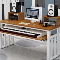 电子琴桌简约现代电子琴桌音乐录音棚工作台合成器桌子编曲电脑桌