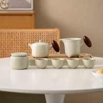 草木灰功夫茶具套装简易客厅会客茶壶茶盘整套泡茶器日式小套装