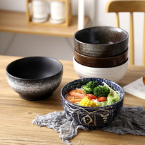 大碗号大碗 碗饭碗单个陶瓷餐具面碗 家用汤碗日式创意拉面个性碗