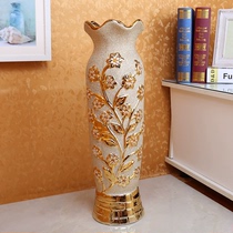欧式花瓶摆件大号客厅电视柜玄关落地插花创意个性高奢华陶瓷瓷器